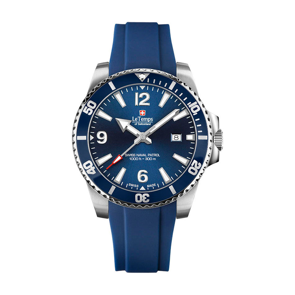 Swiss Naval Patrol Quartz Saphir Diver Watch 300M