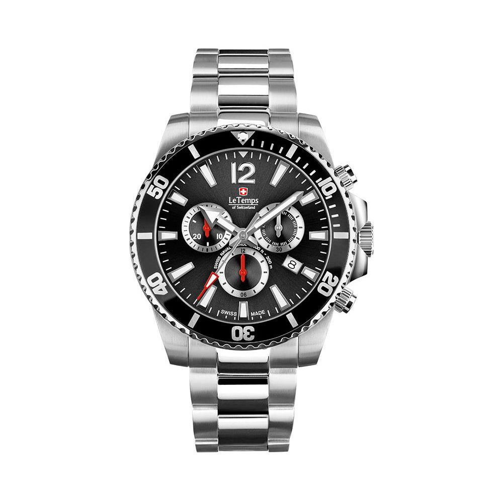 SWISS NAVAL P. Q. CHRONO SAPHIR DIVER WATCH 300M