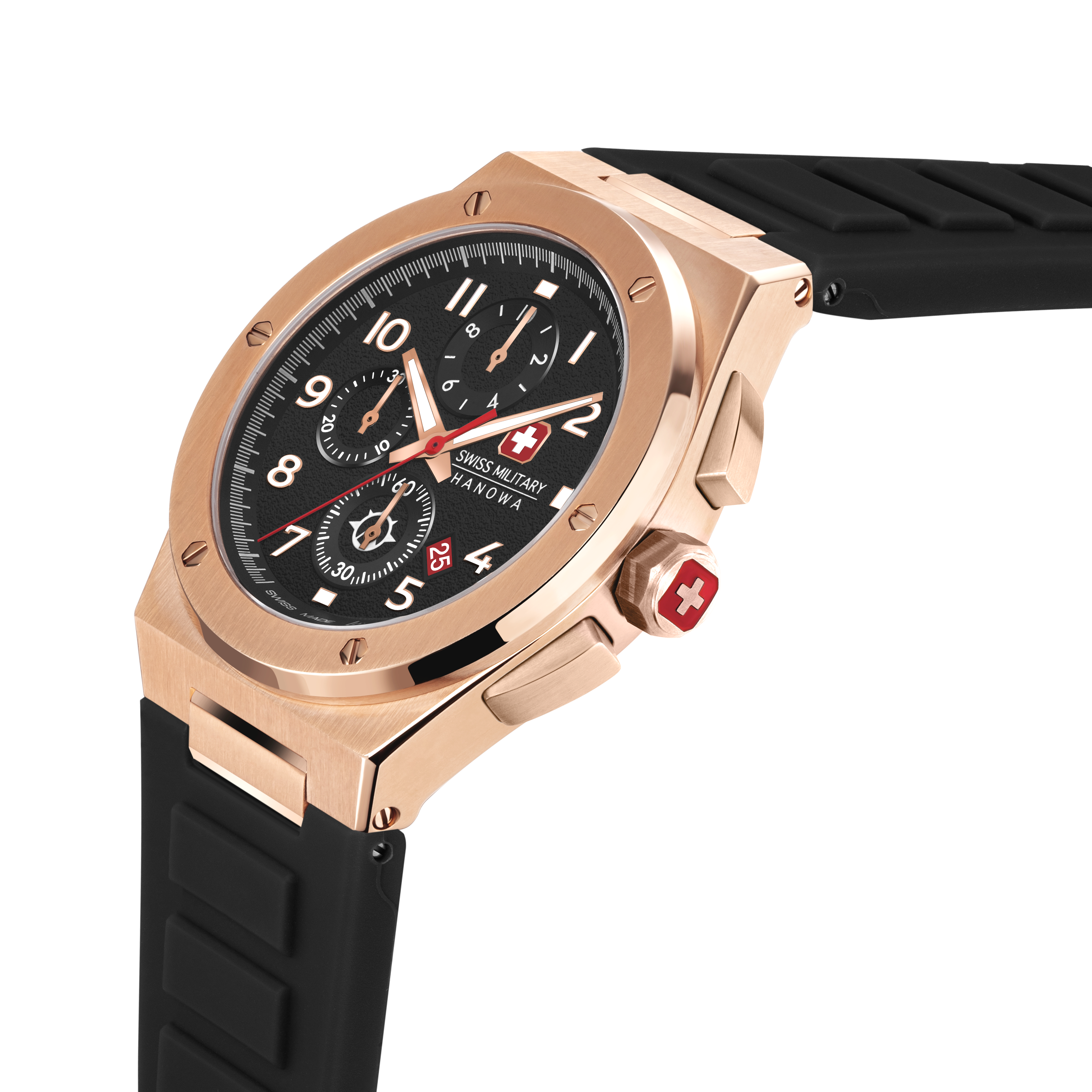 Sonoran Chrono Black Dial Rose Gold Colored Case
