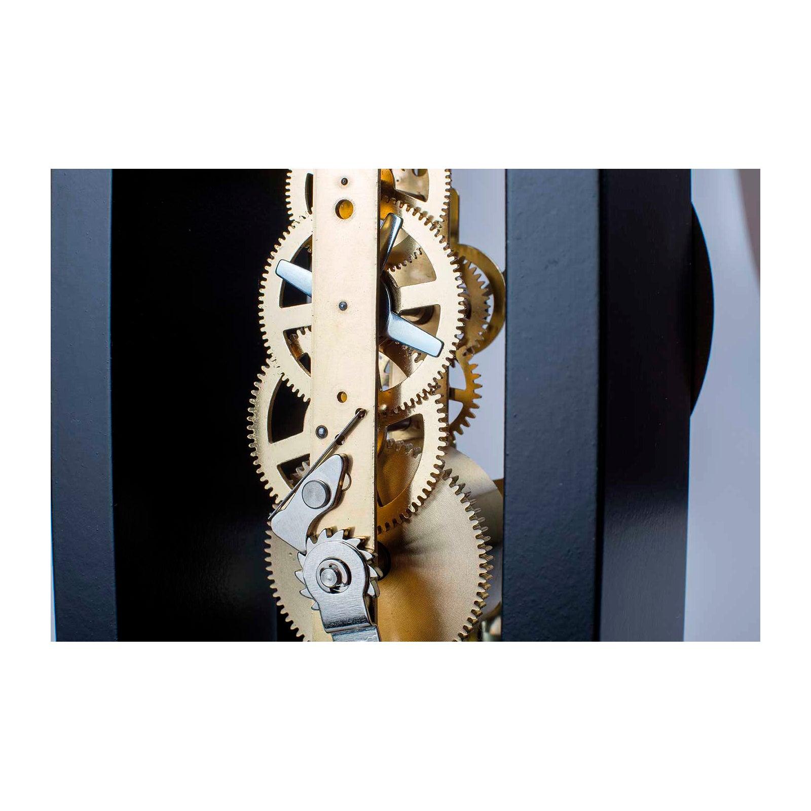 Reloj de mesa Skeleton moderno con movimiento mecánicon rojo