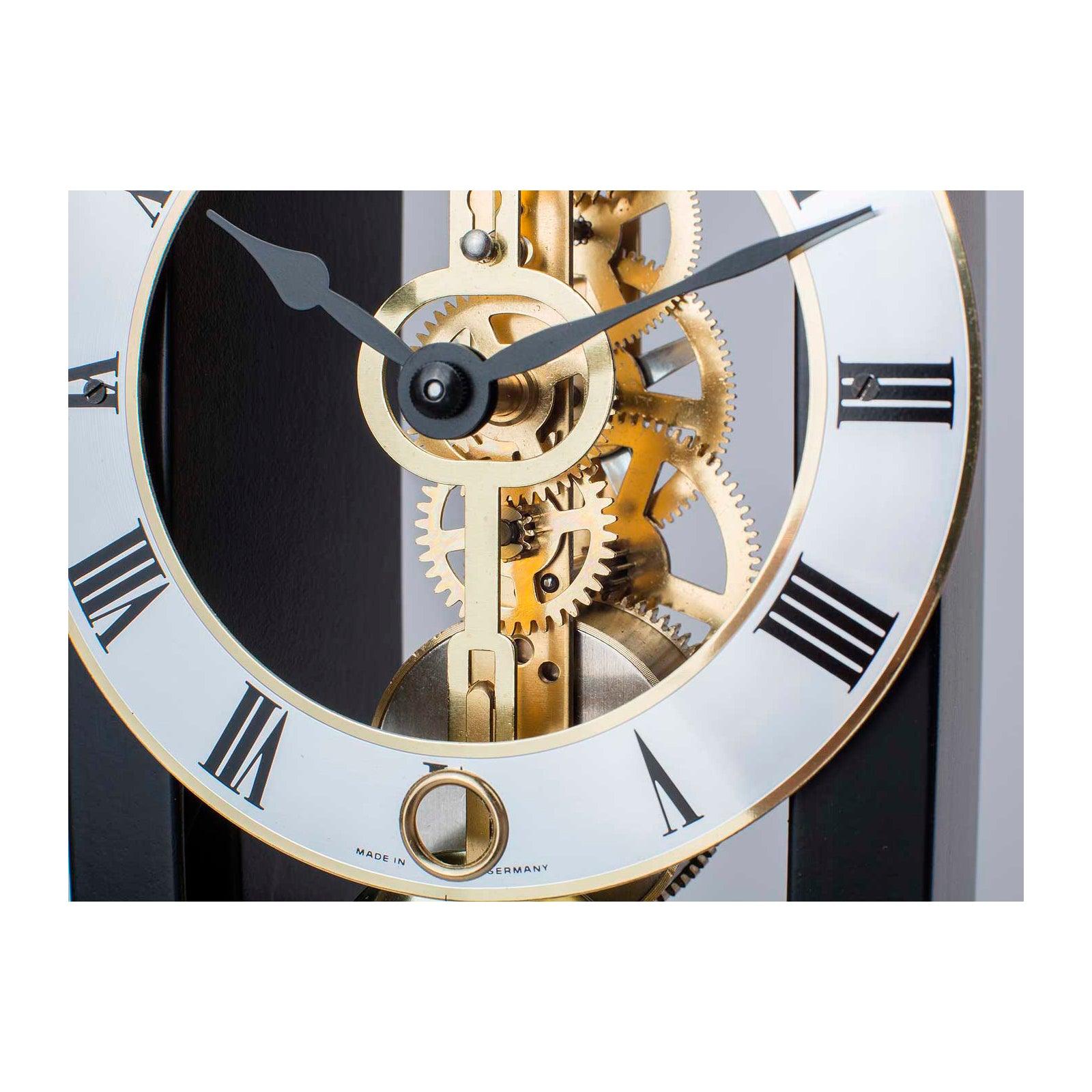 Reloj de mesa Skeleton moderno con movimiento mecánicon rojo