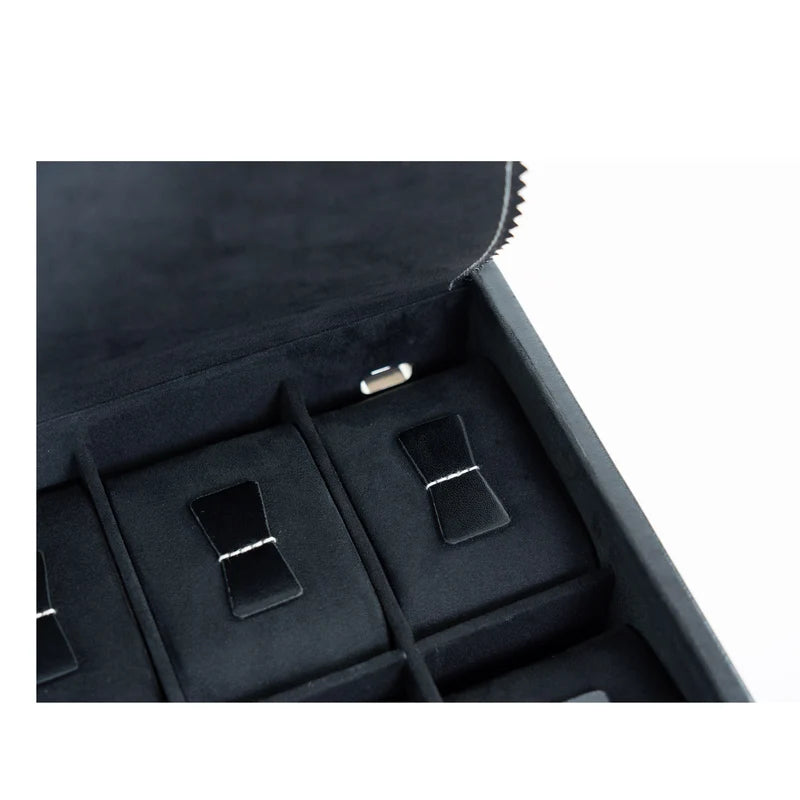 Caja de reloj londinense de cuero para 10 relojes
