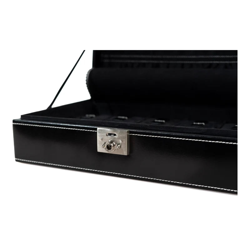 Caja de reloj londinense de cuero para 10 relojes