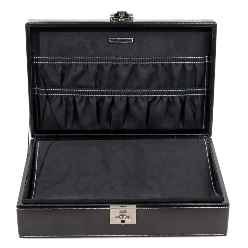 Caja de reloj londinense de cuero para 10 relojes