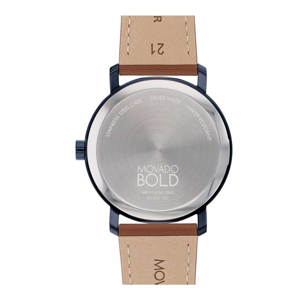 Bold Evolution 2.0 dial azul correa marrón