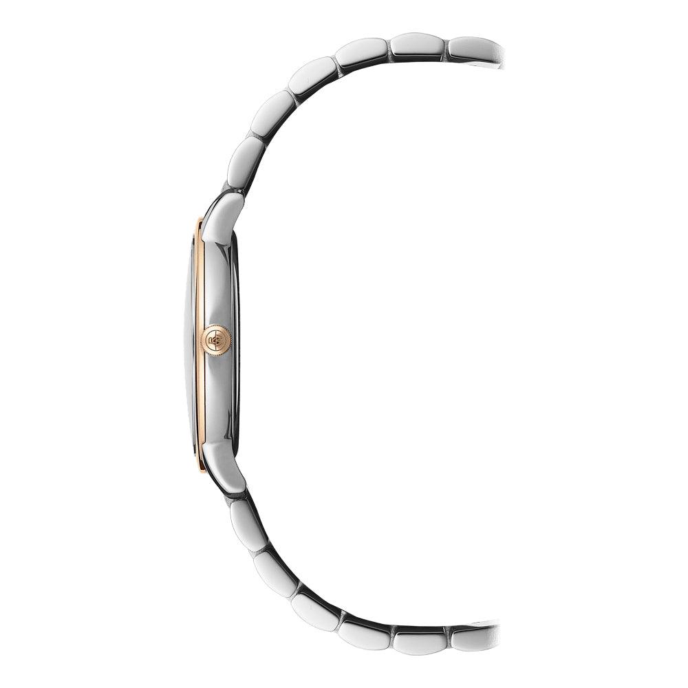 Toccata Quartz bicolor dial negro con diamantes