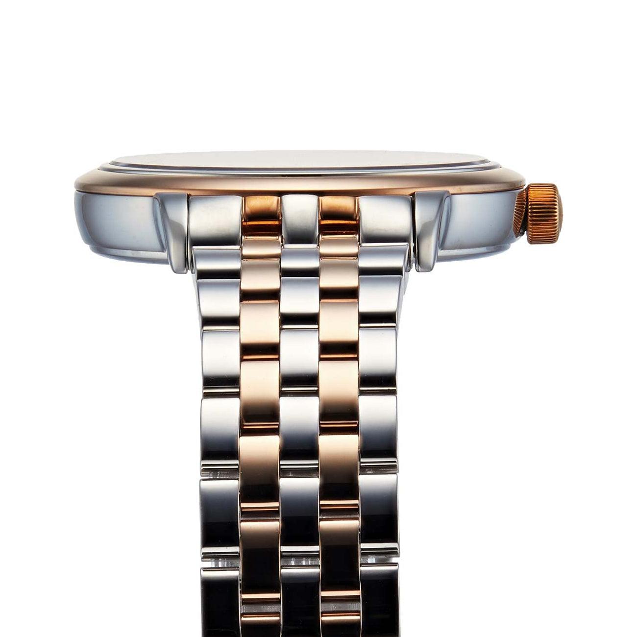 Toccata Quartz bicolor dial negro con diamantes
