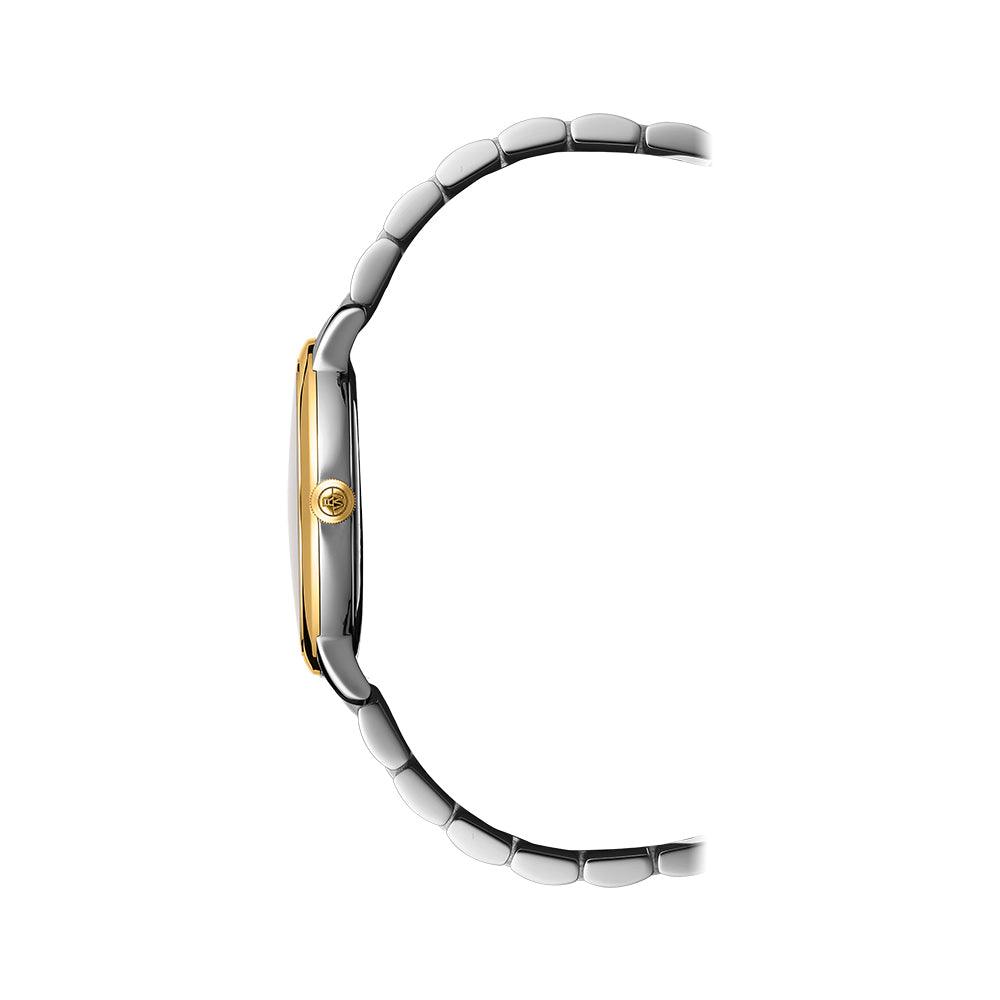 Toccata Quartz bicolor con PVD oro amarillo