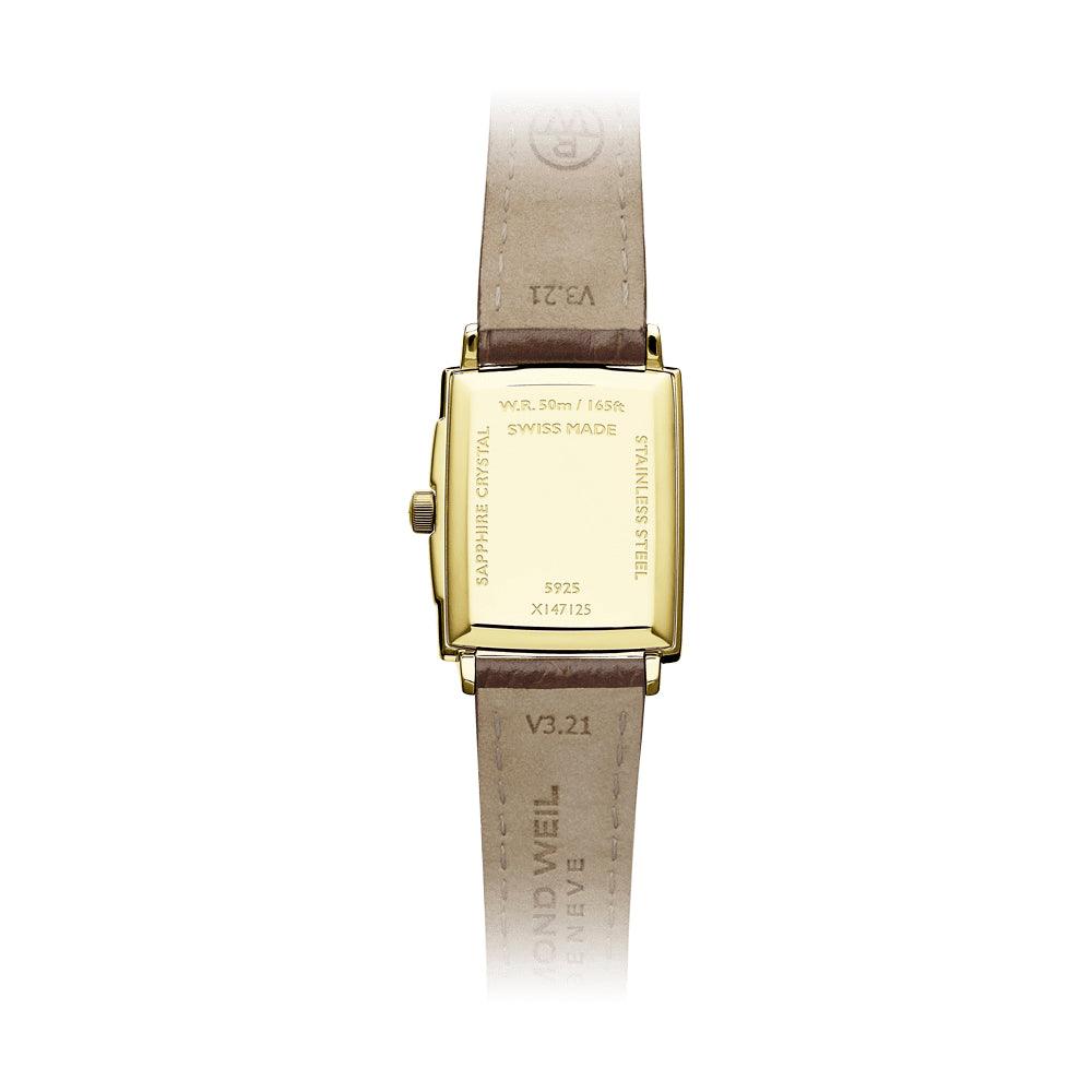Toccata Quartz dial champán con PVD oro amarillo