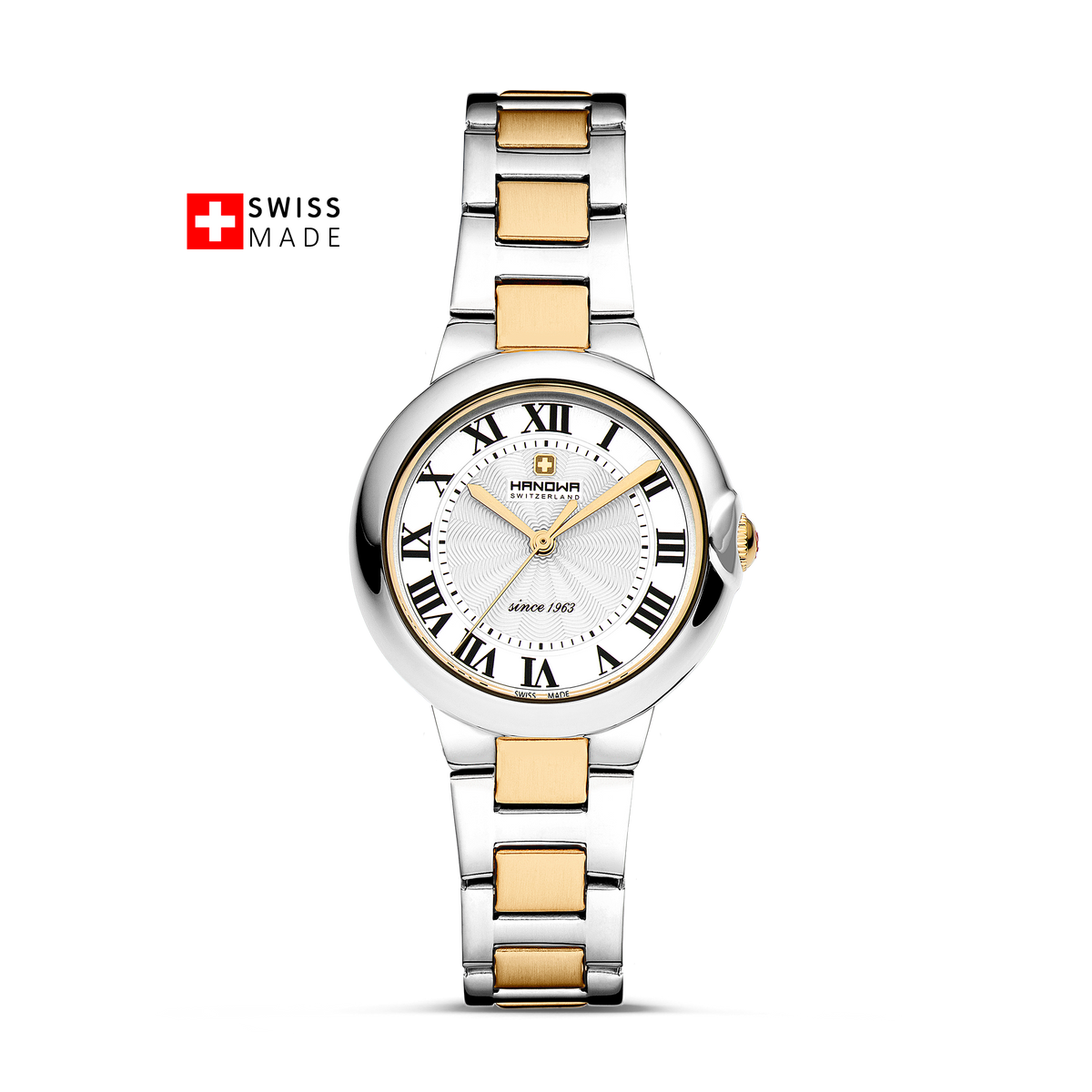 Ascona Lady White Dial Bicolor Gold