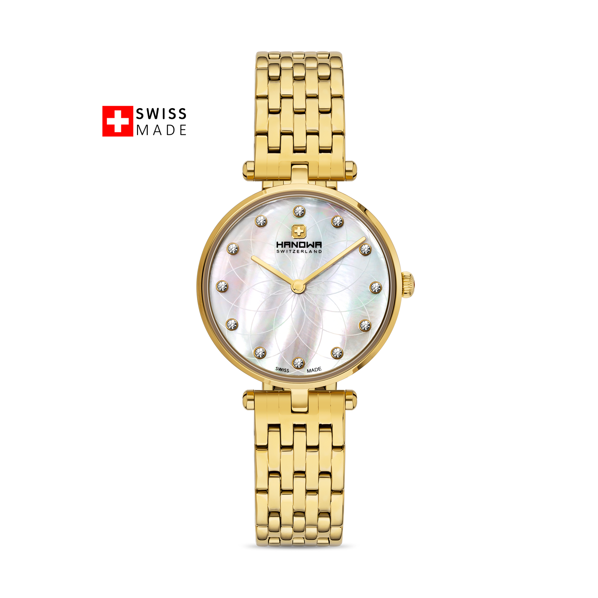 Maggia Lady Gold Pearl White Dial