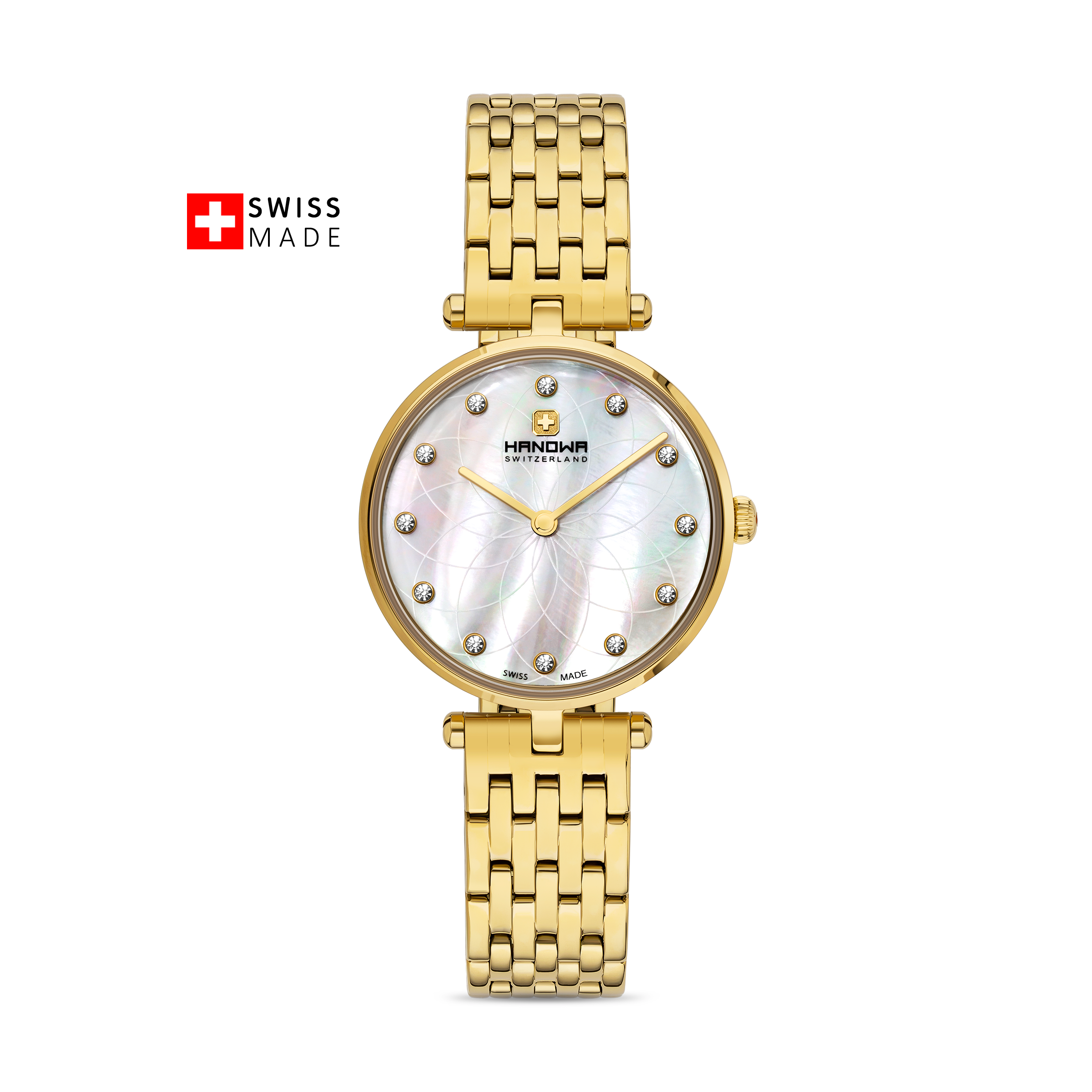 Maggia Lady Gold Pearl White Dial