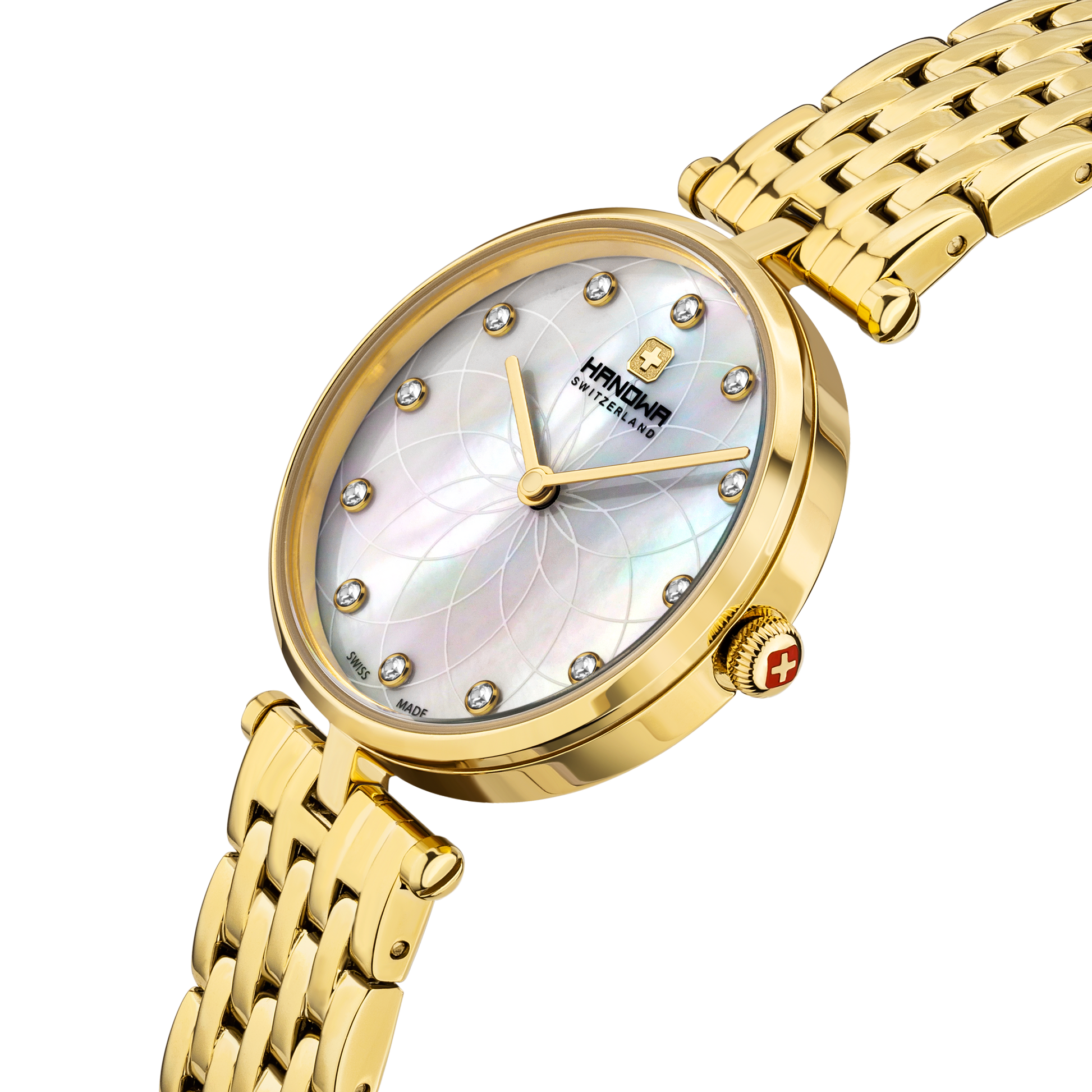 Maggia Lady Gold Pearl White Dial