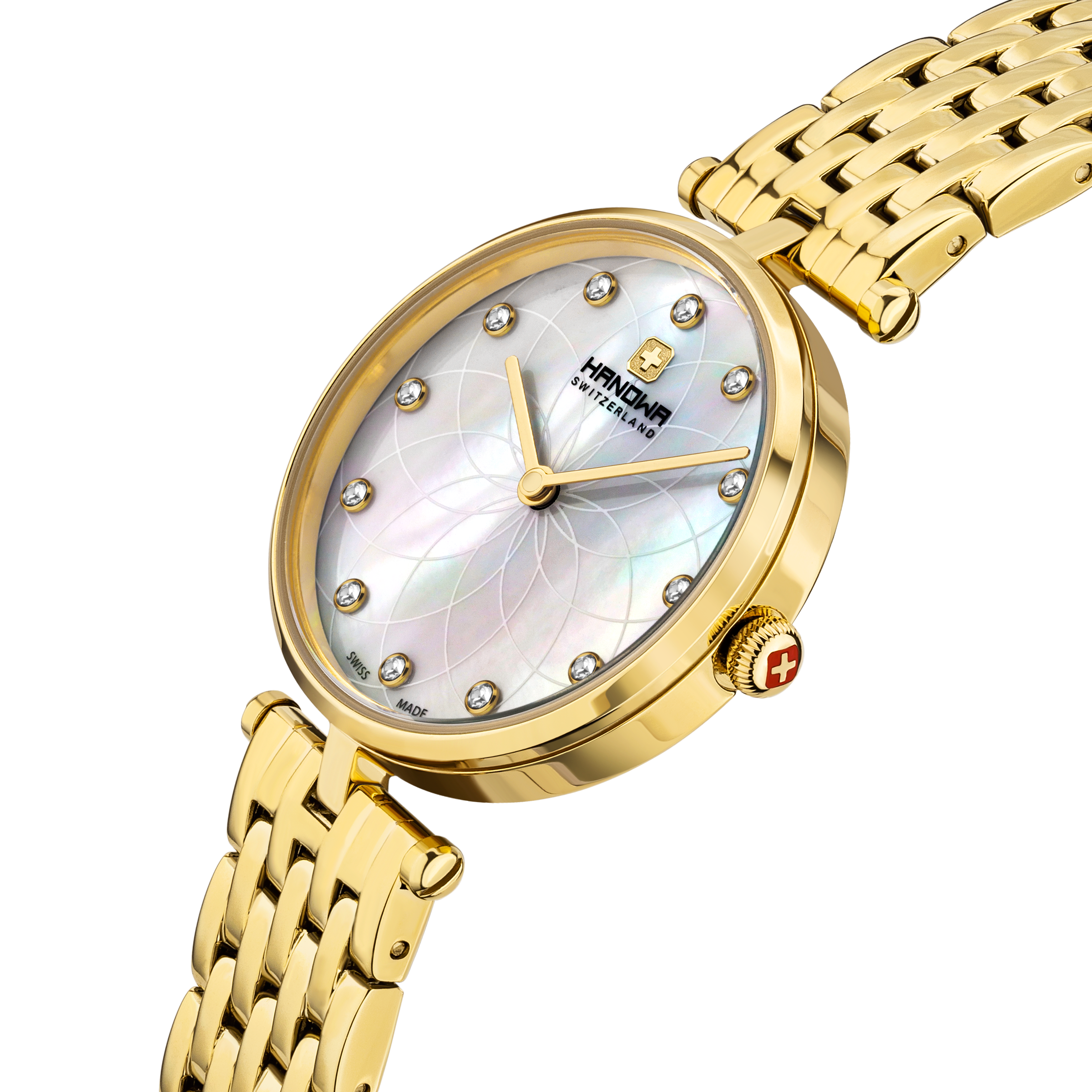 Maggia Lady Gold Pearl White Dial