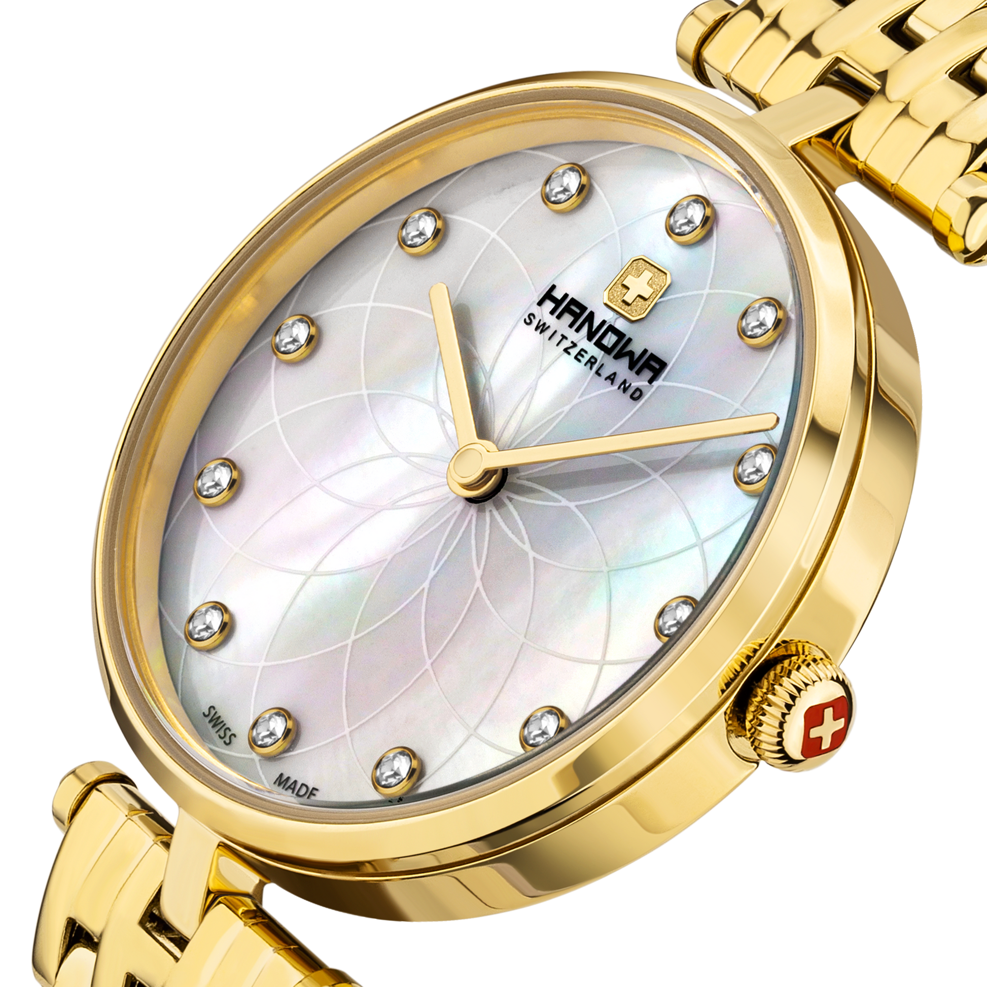 Maggia Lady Gold Pearl White Dial