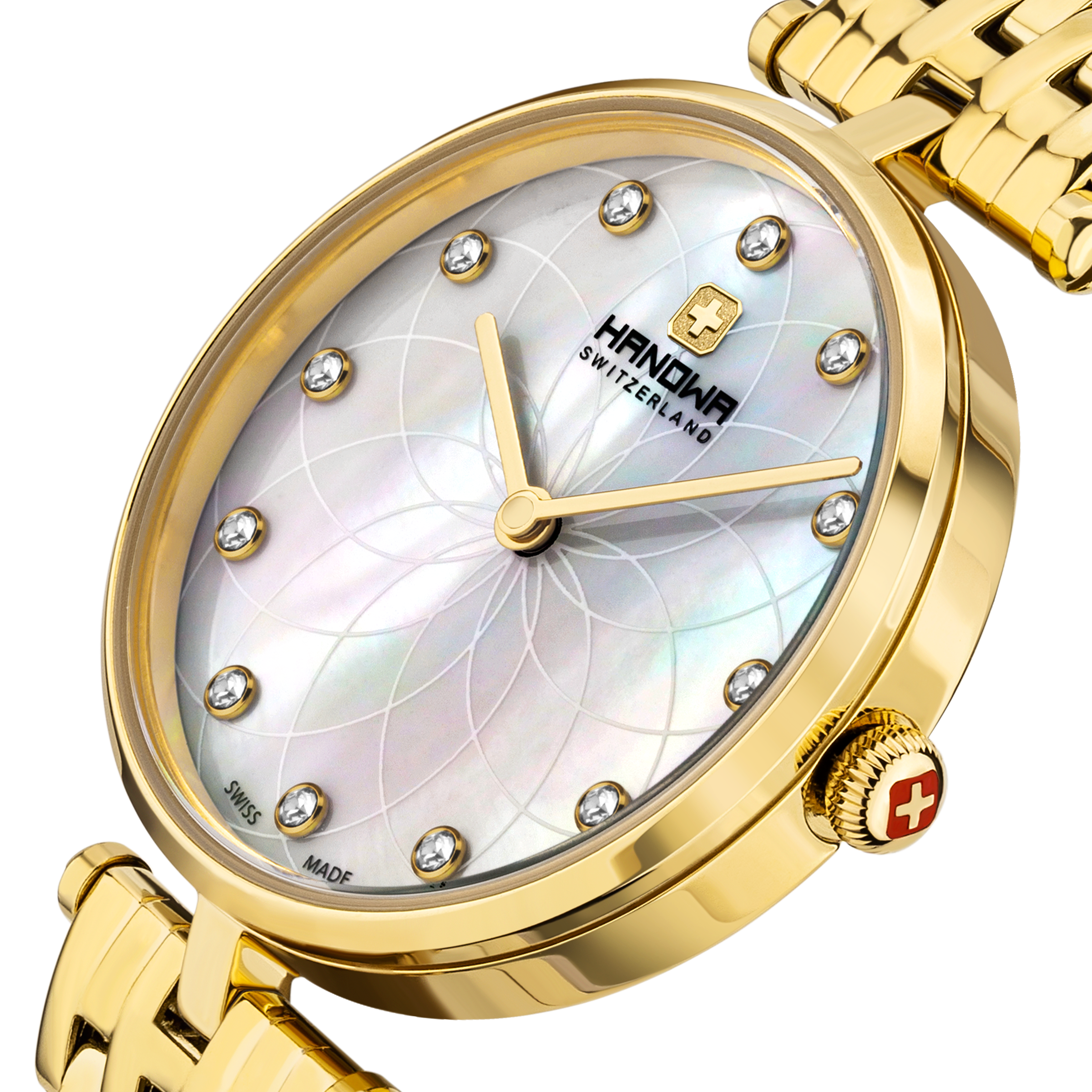 Maggia Lady Gold Pearl White Dial