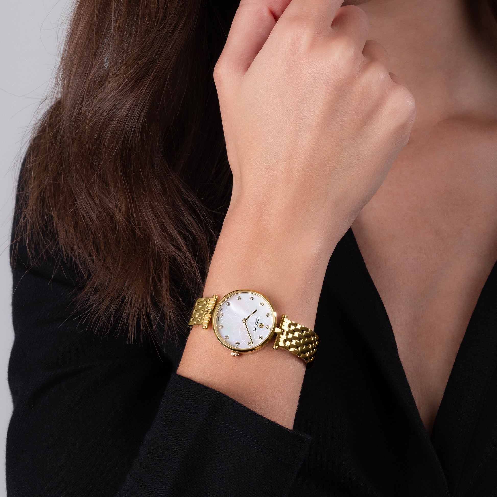 Maggia Lady Gold Pearl White Dial