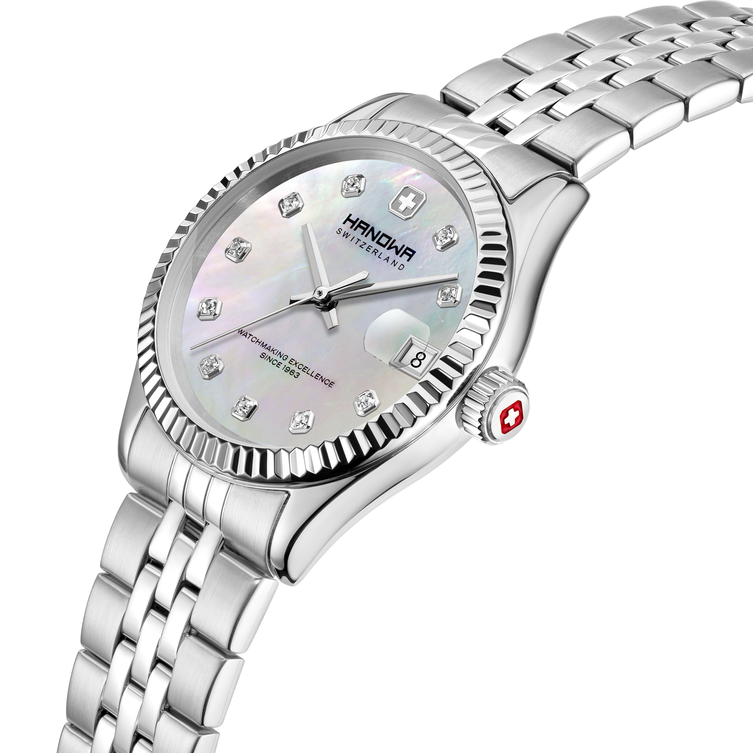 Sense Lady Pearl White Dial