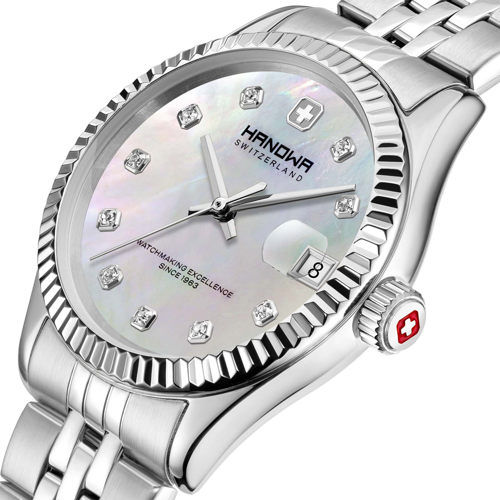 Sense Lady Pearl White Dial