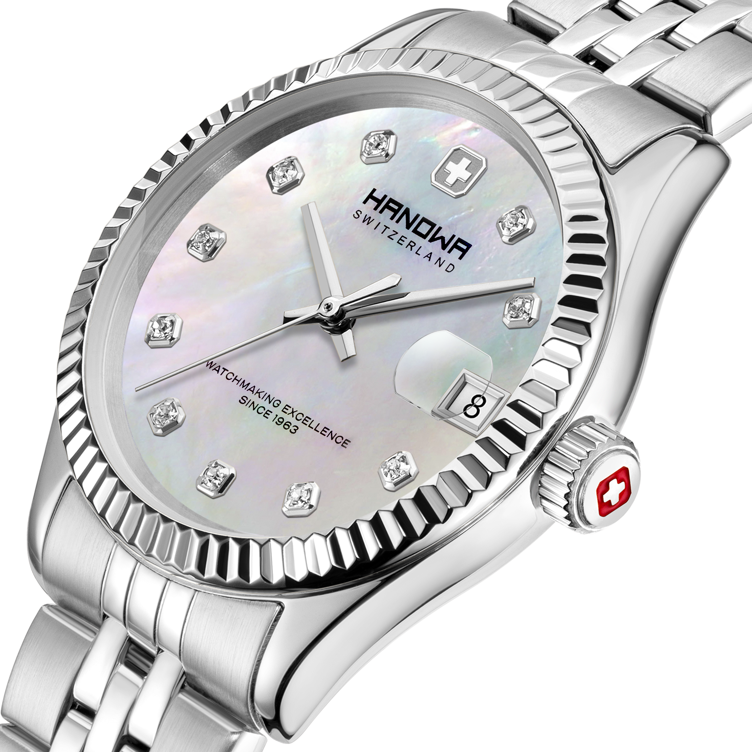 Sense Lady Pearl White Dial