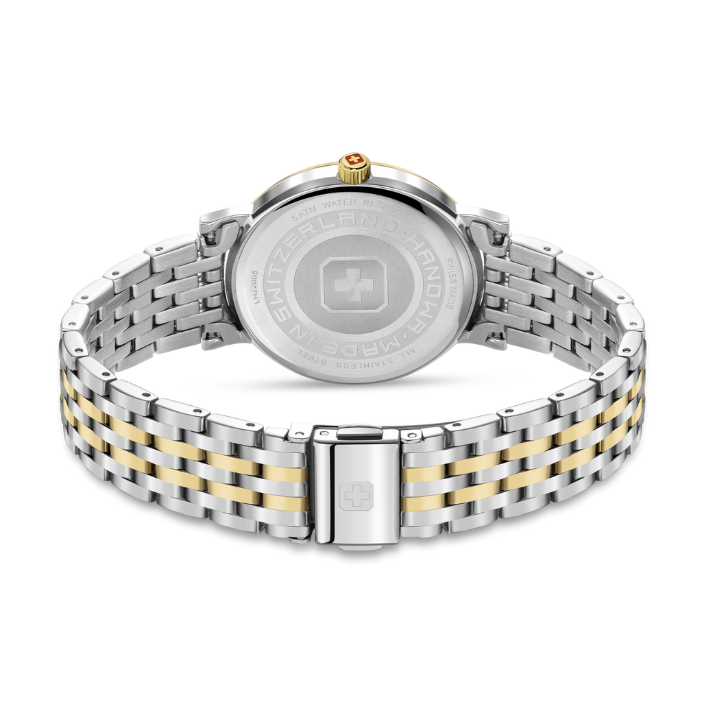 Rivera Lady White Dial Bicolor Gold