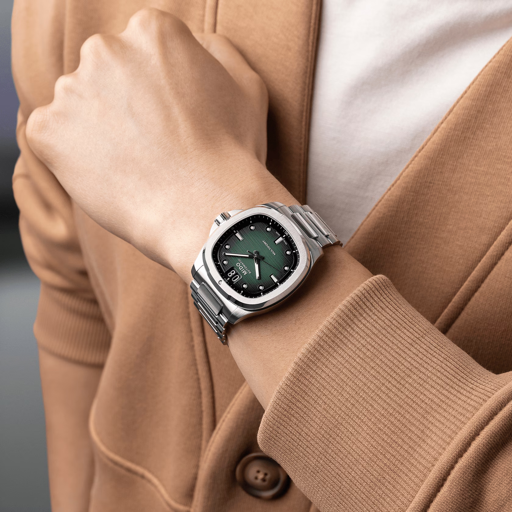 Multifort TV Big Date Green Dial