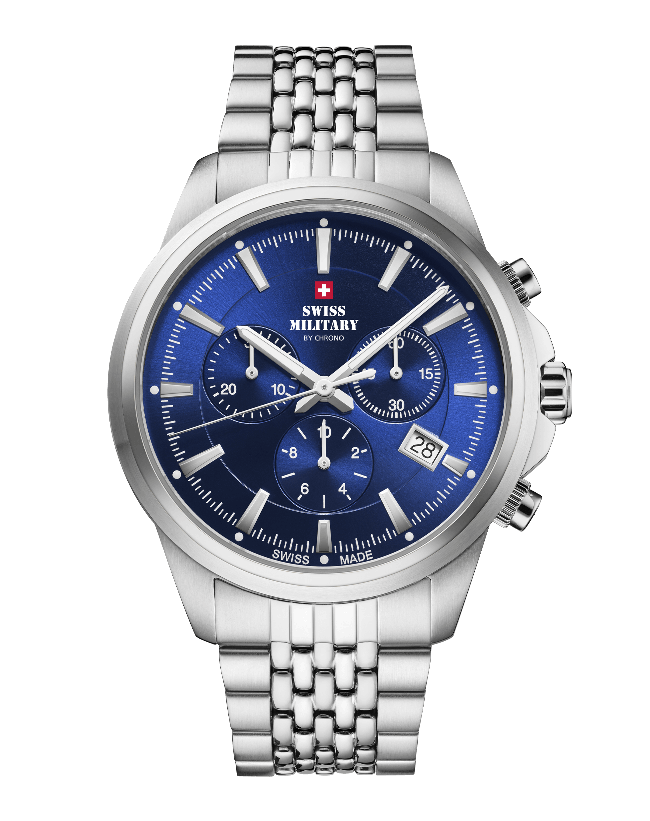 Reloj cronógrafo clásico suizo de caballero
