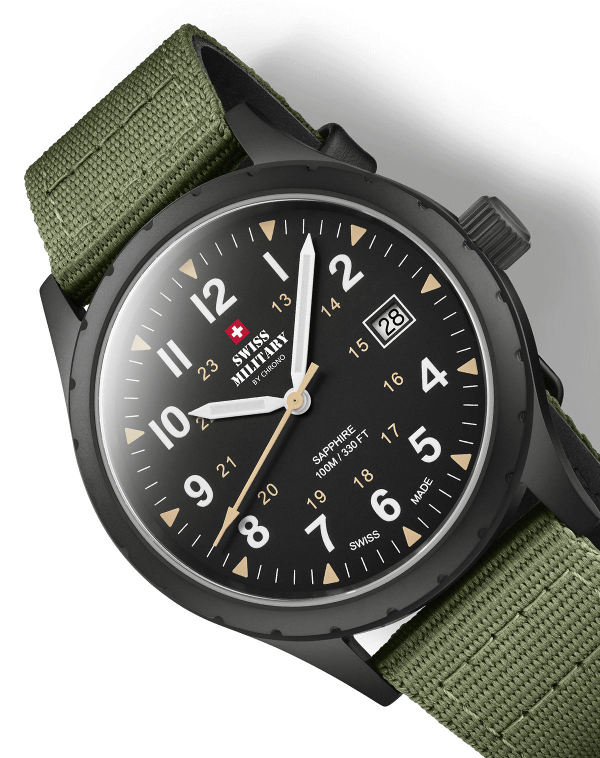 Reloj clasico militar suizo para caballeros