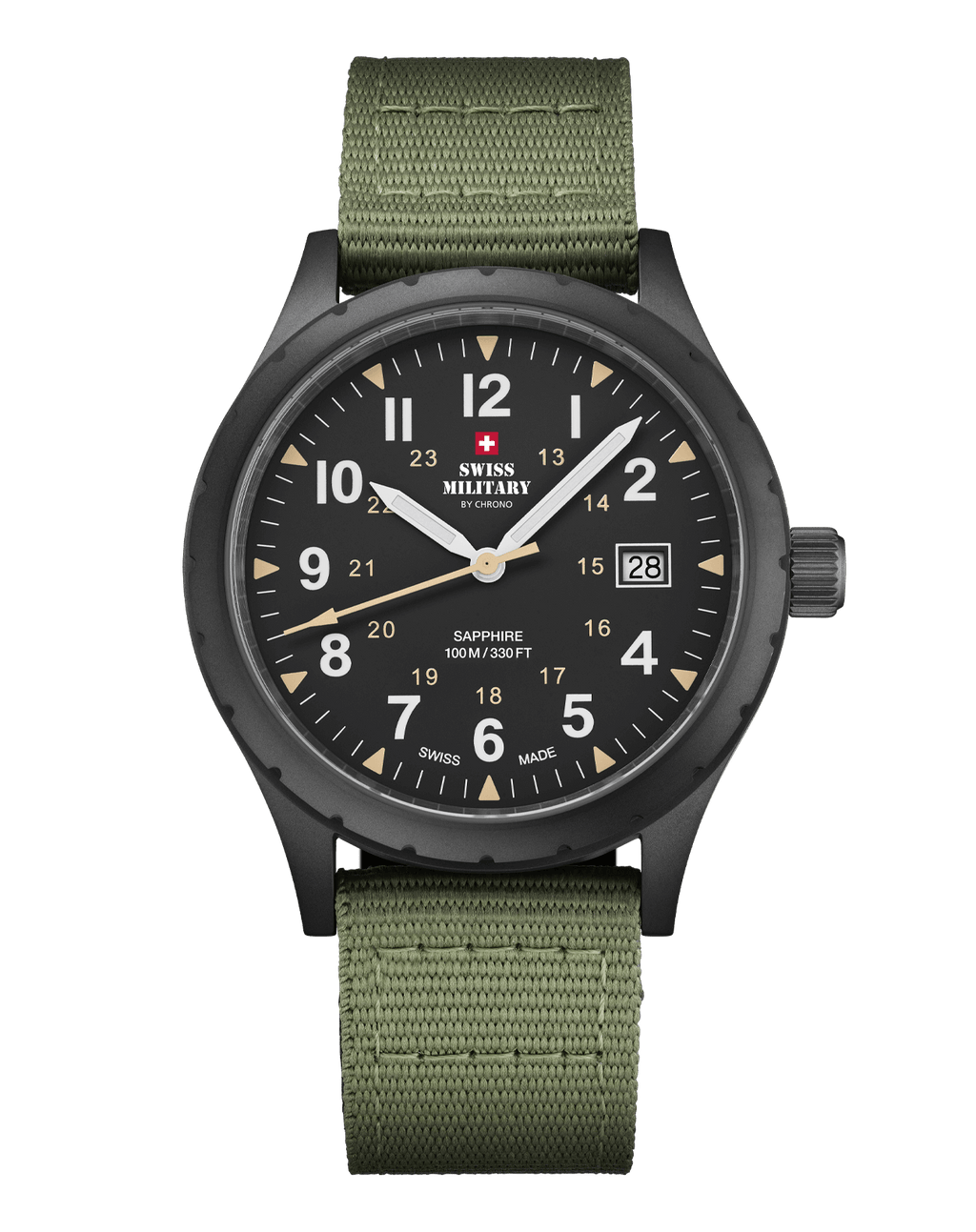 Reloj clasico militar suizo para caballeros