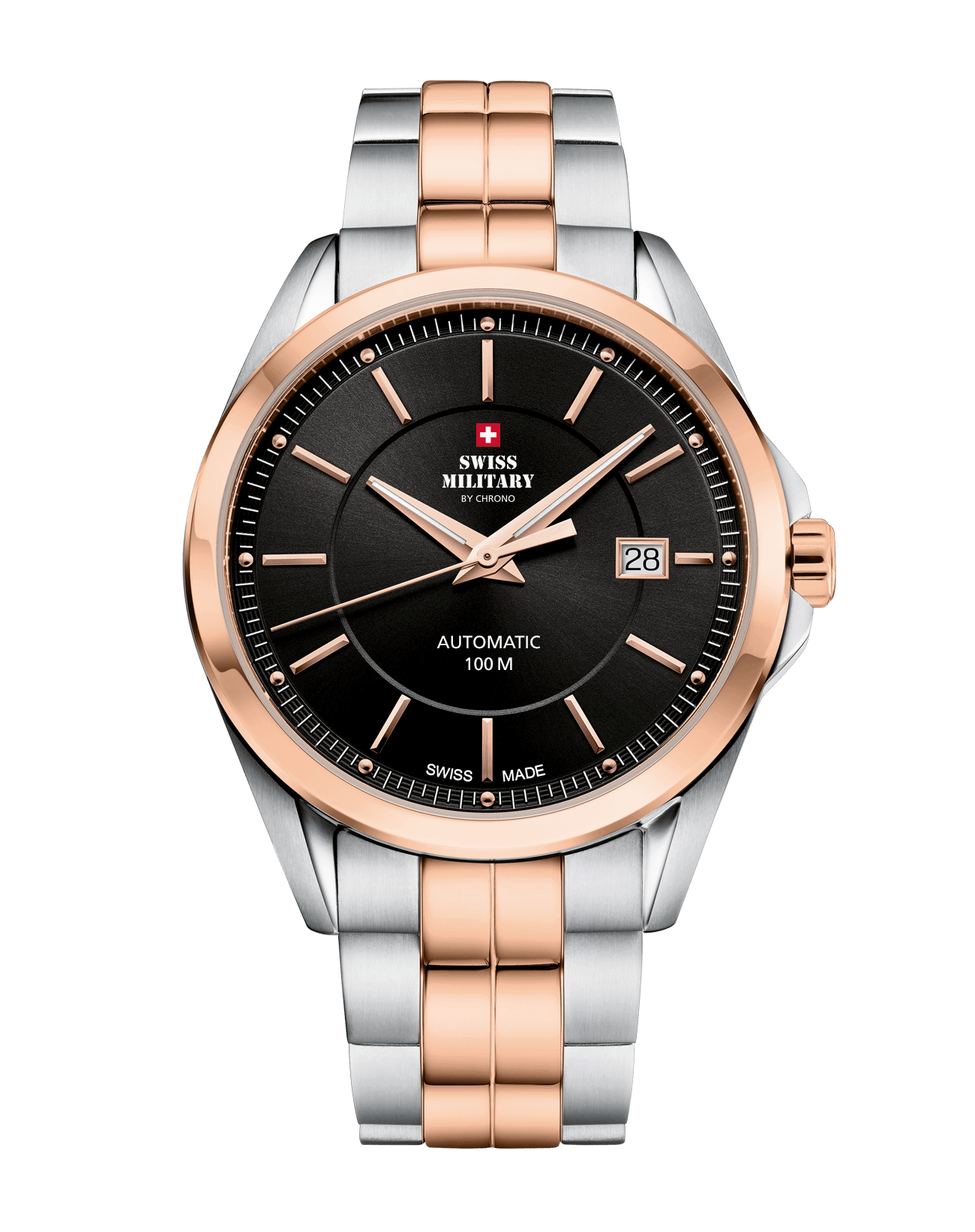 Elegante reloj suizo automático de hombre