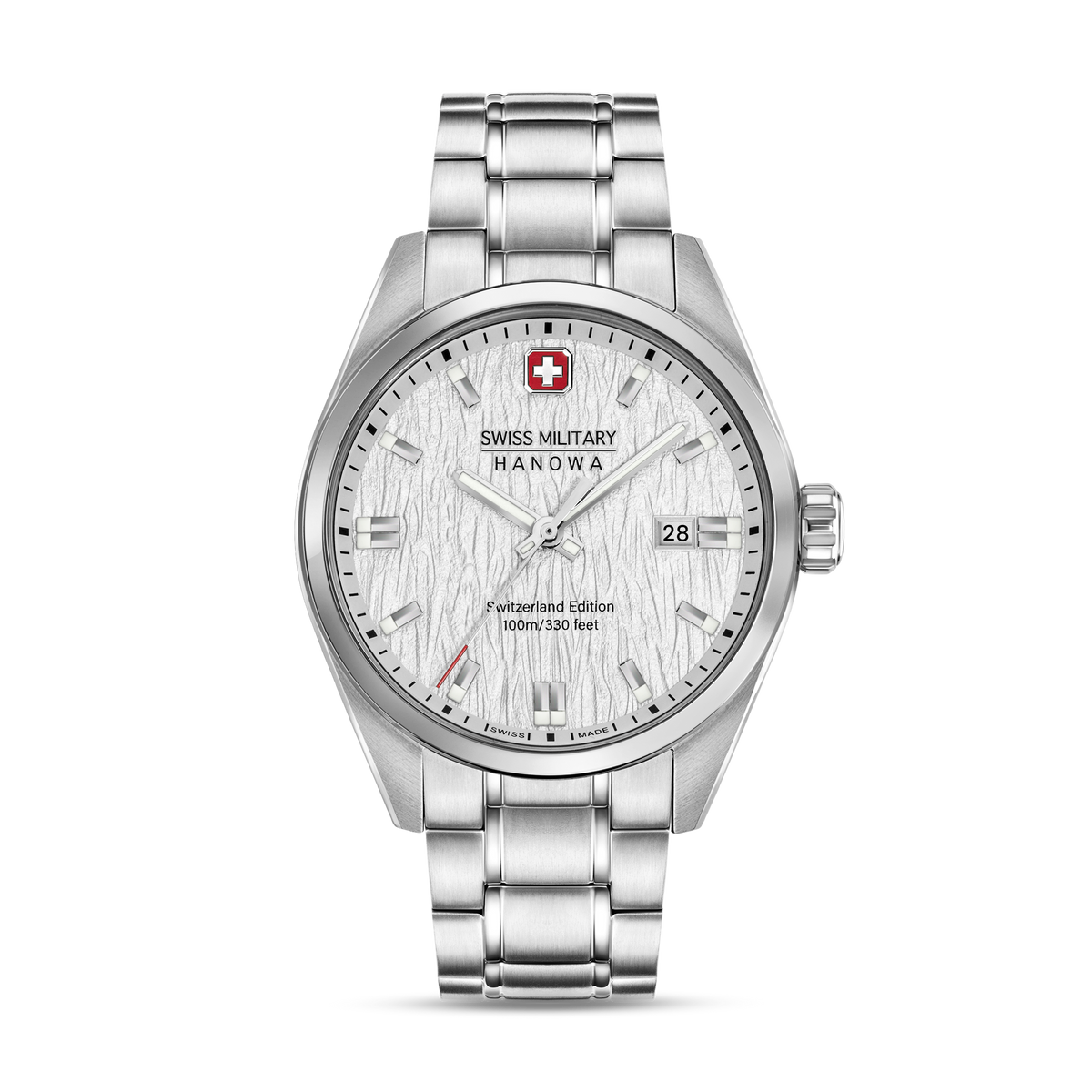 Helvetica Silver Dial