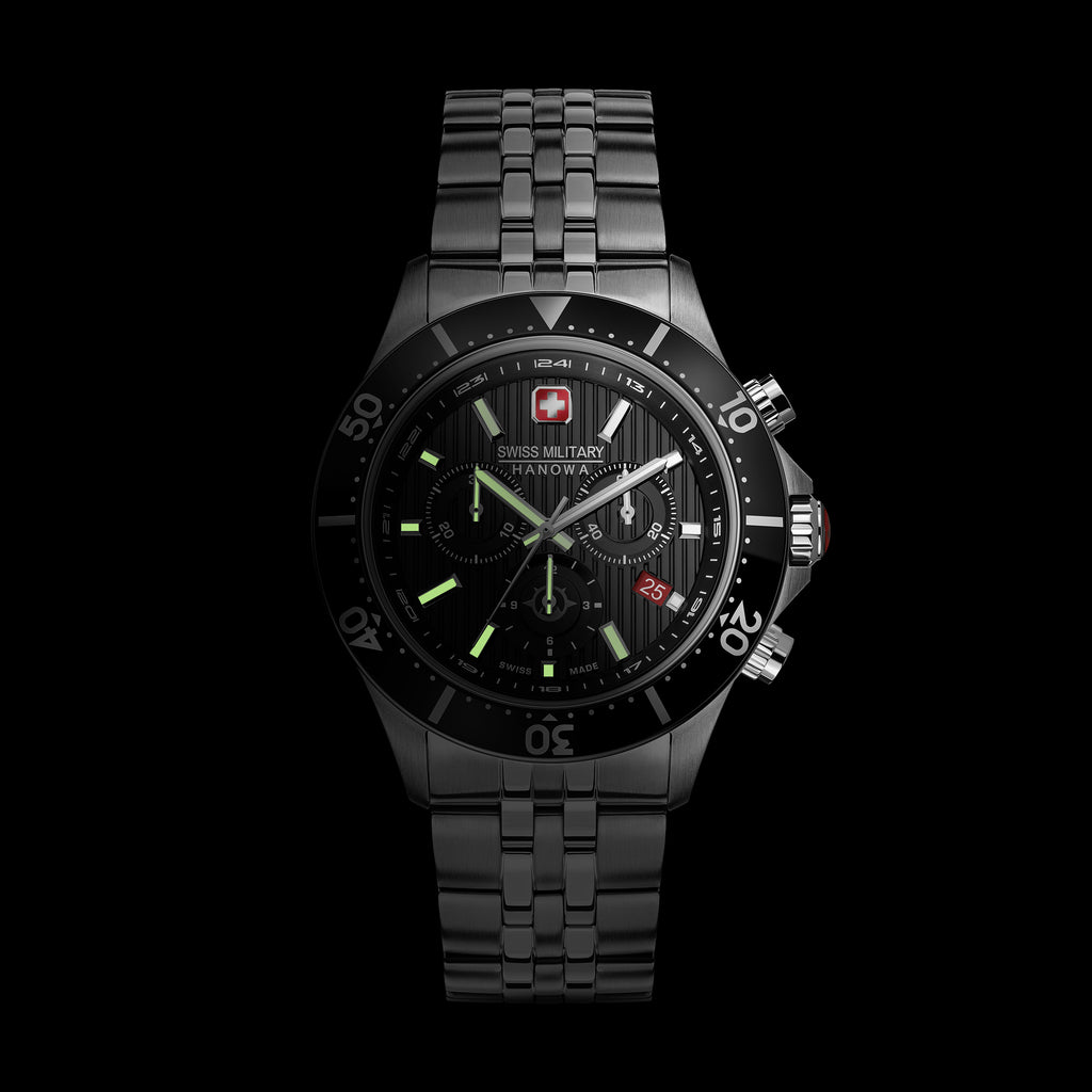 Flagship X Chrono dial negro