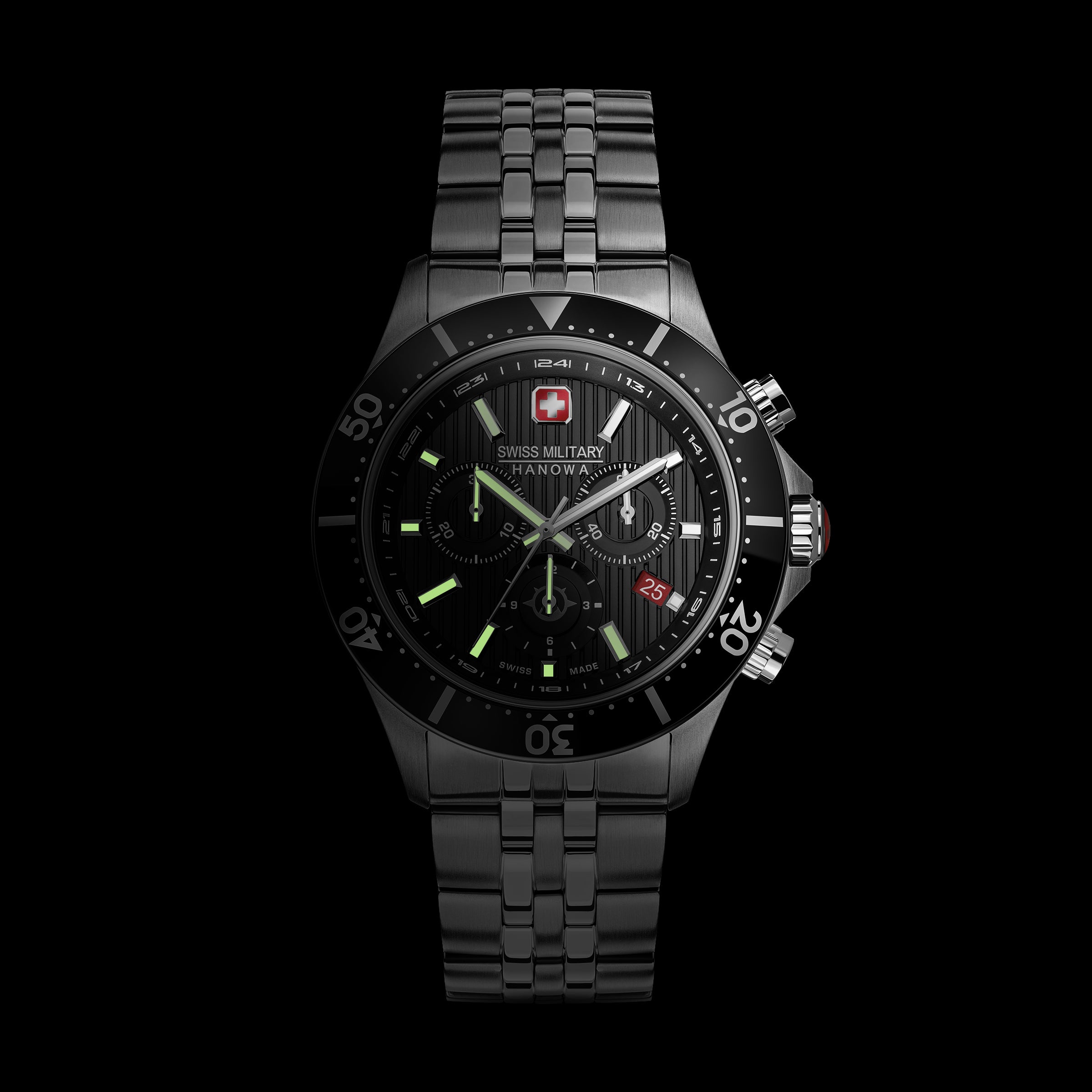 Flagship X Chrono dial negro