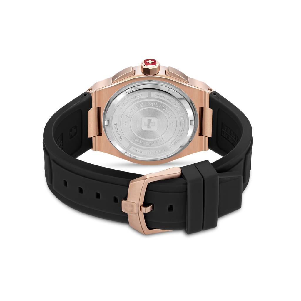 Sonoran Chrono Black Dial Rose Gold Colored Case
