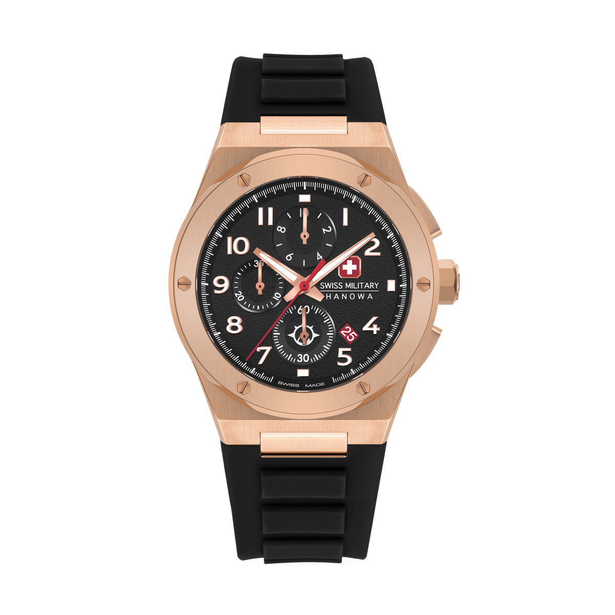 Sonoran Chrono Black Dial Rose Gold Colored Case