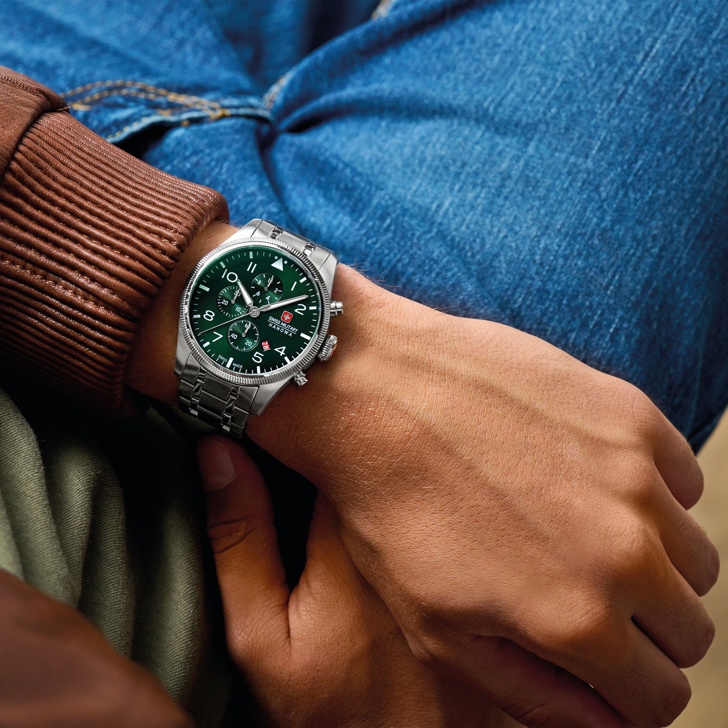 Thunderbolt Chrono dial verde